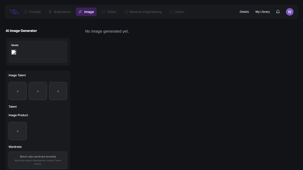 Model Dropdown Selector